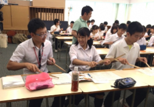 中国の高校生が音楽の授業を体験（2016年）